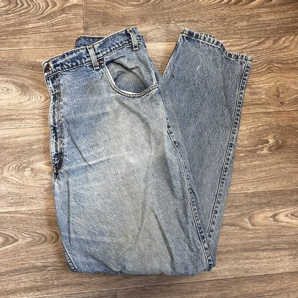 Vintage Levi's 545 Loose Fit Denim Jeans Light Wash Distressed Size‎ 42x32